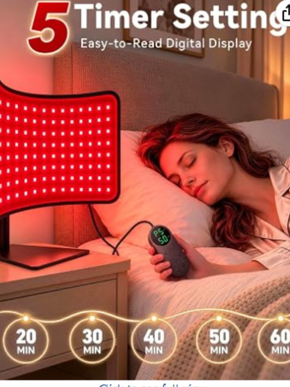 Red Light Therapy for Face Body, 2-in-1 Infrared Red Light Panel with Belt